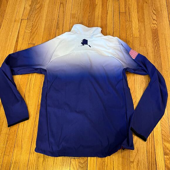 Podium Wear Jacket Womens Small Alaskan Team Purple White Performance Running - Picture 4 of 9